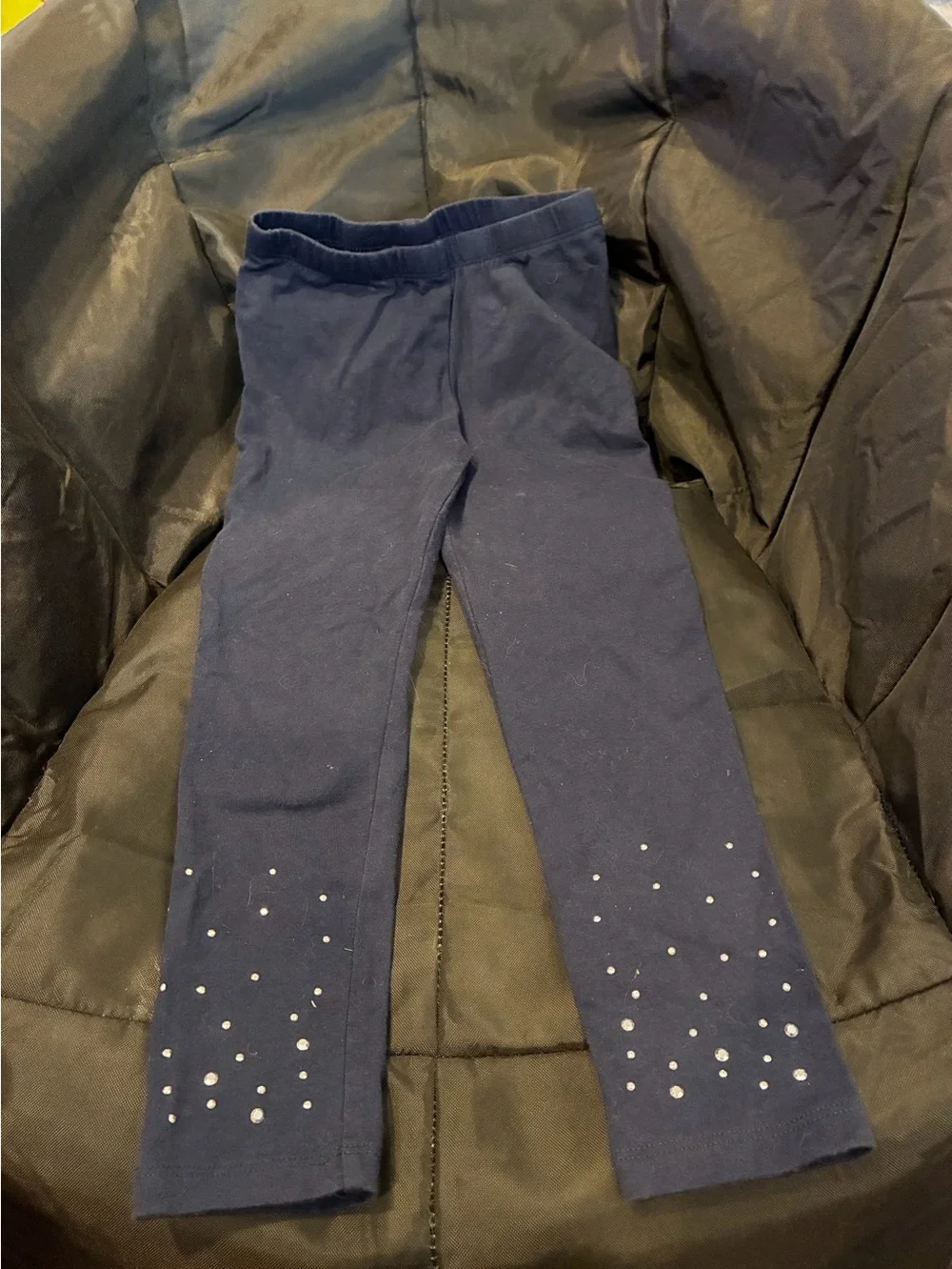 The Children's Place Navy Leggings with Rhinestone Dot Detail